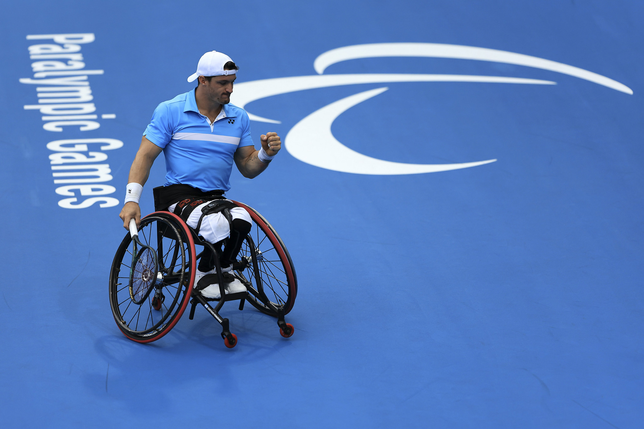 Gustavo Fernandez continued his perfect start to the NEW Wheelchair Tennis Masters with a victory over Tom Egberink ©Getty Images