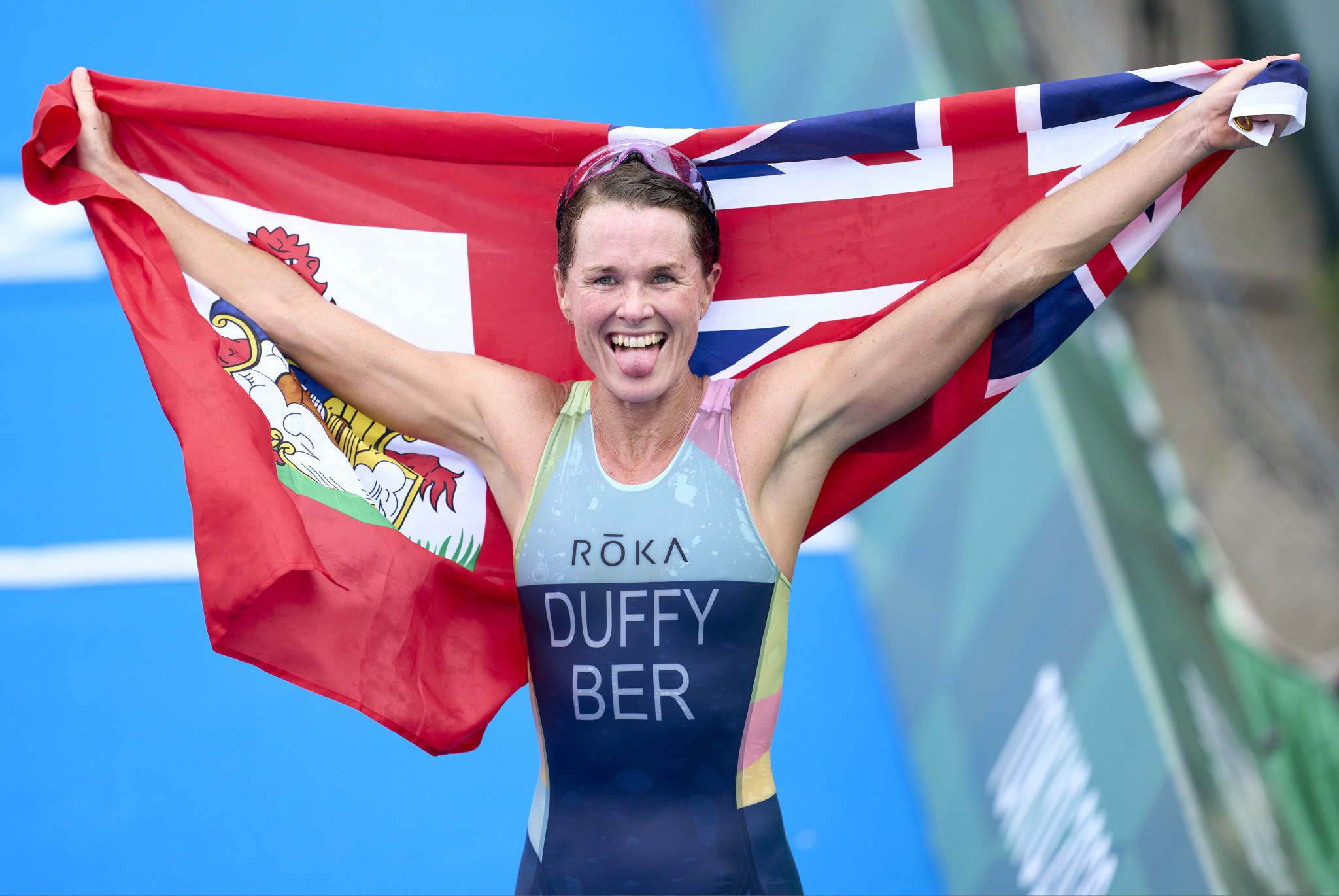 Flora Duffy made history for Bermuda at the Tokyo 2020 Olympic Games ©Getty Images