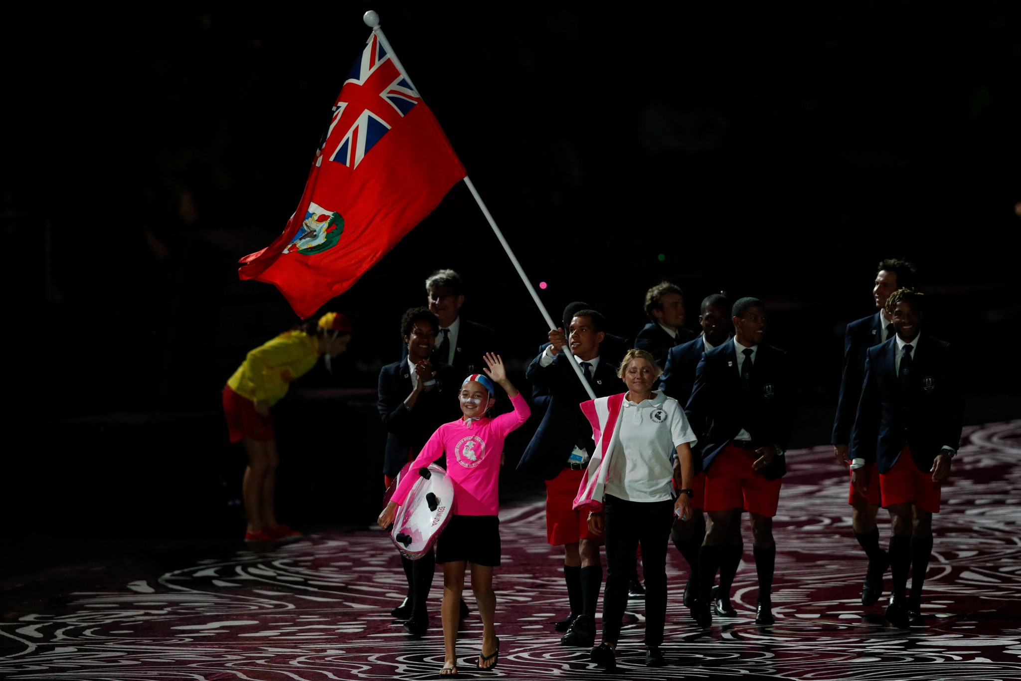 Bermuda famously march in their iconic shorts at major events ©Getty Images