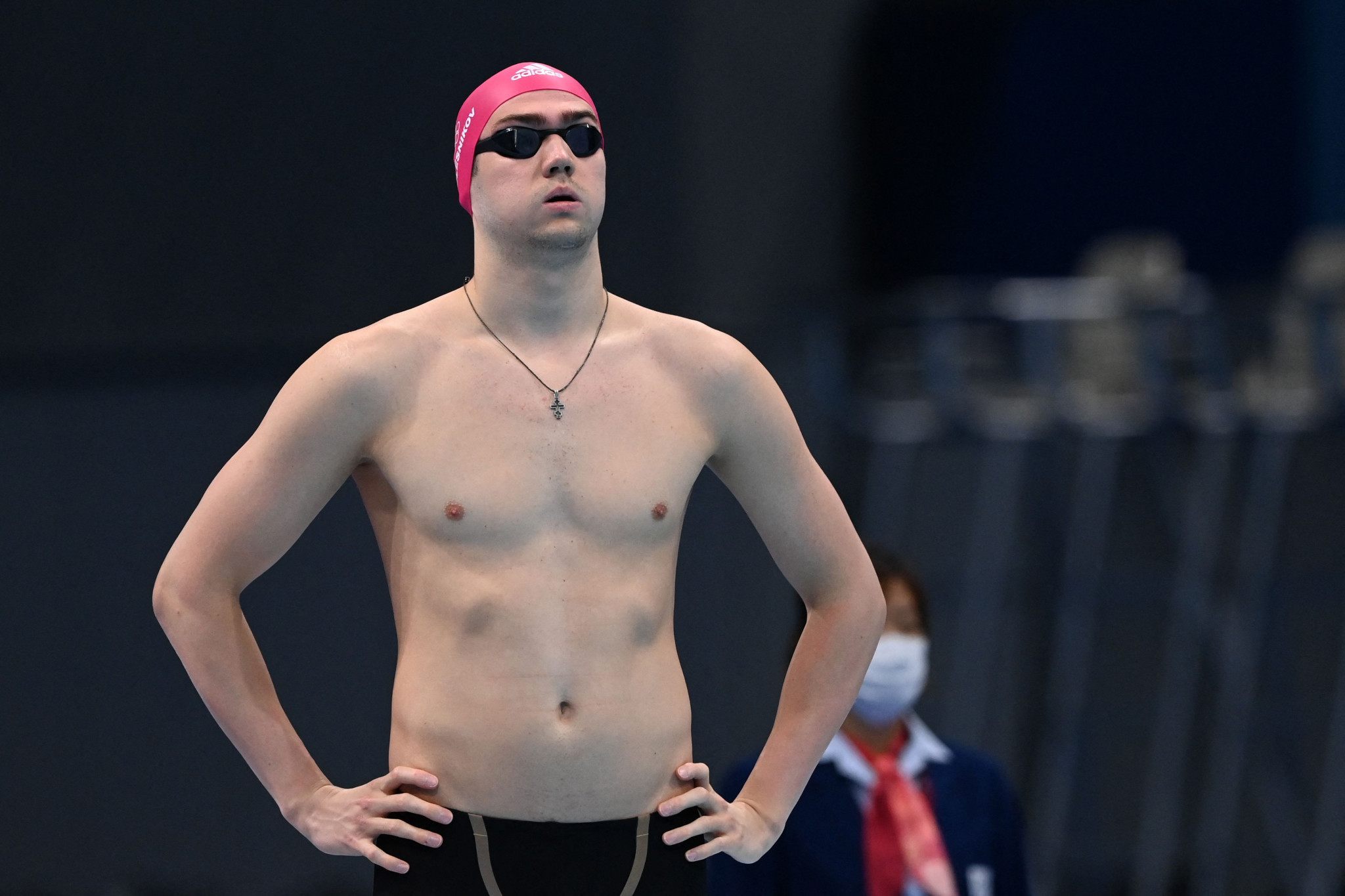 Kliment Kolesnikov won the men's 100m backstroke event in 49.13sec ©Getty Images