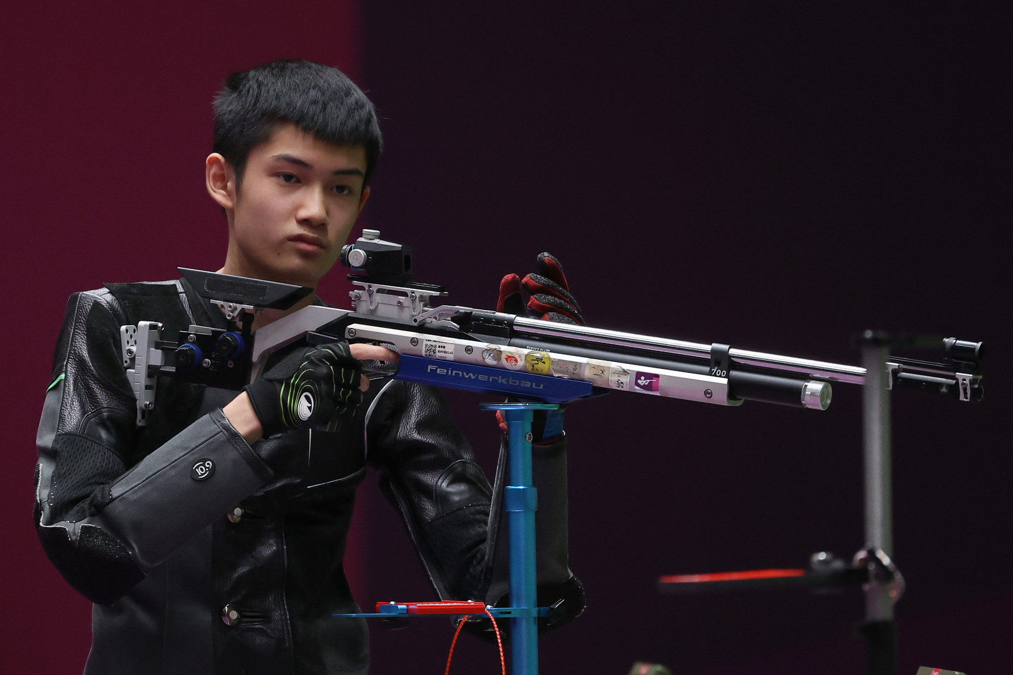Sheng Lihao won mixed team 10m air rifle gold with Laura-Georgeta Ilie ©Getty Images