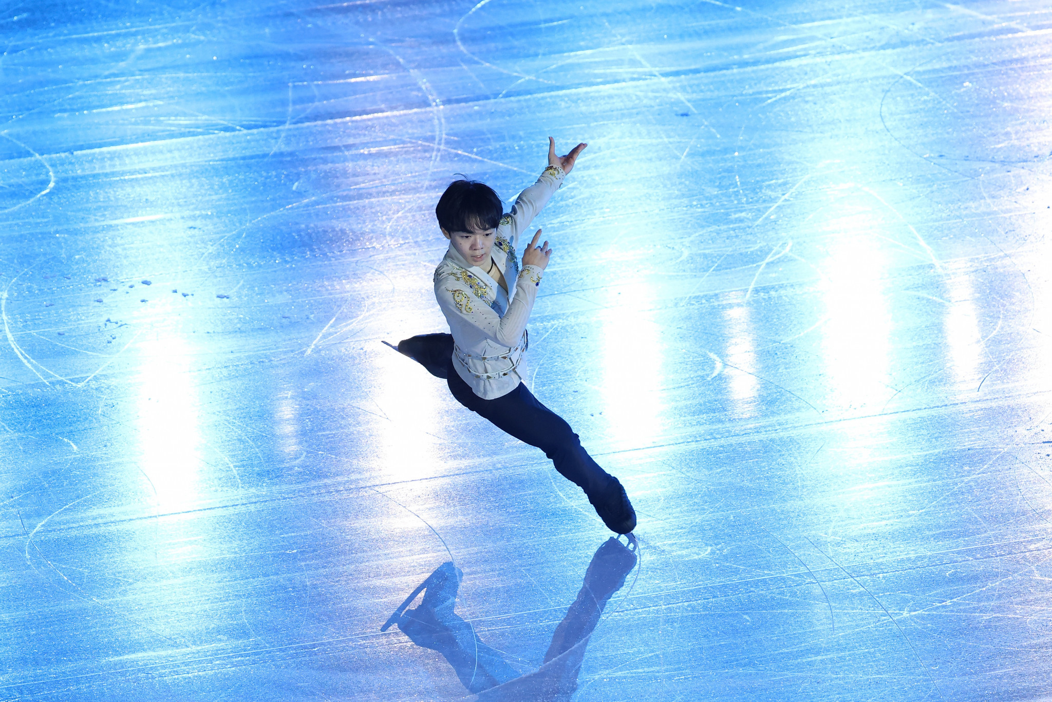 Yuma Kagiyama produced a sensational free skating routine to claim the title at the ISU Grand Prix of Italy ©Getty Images