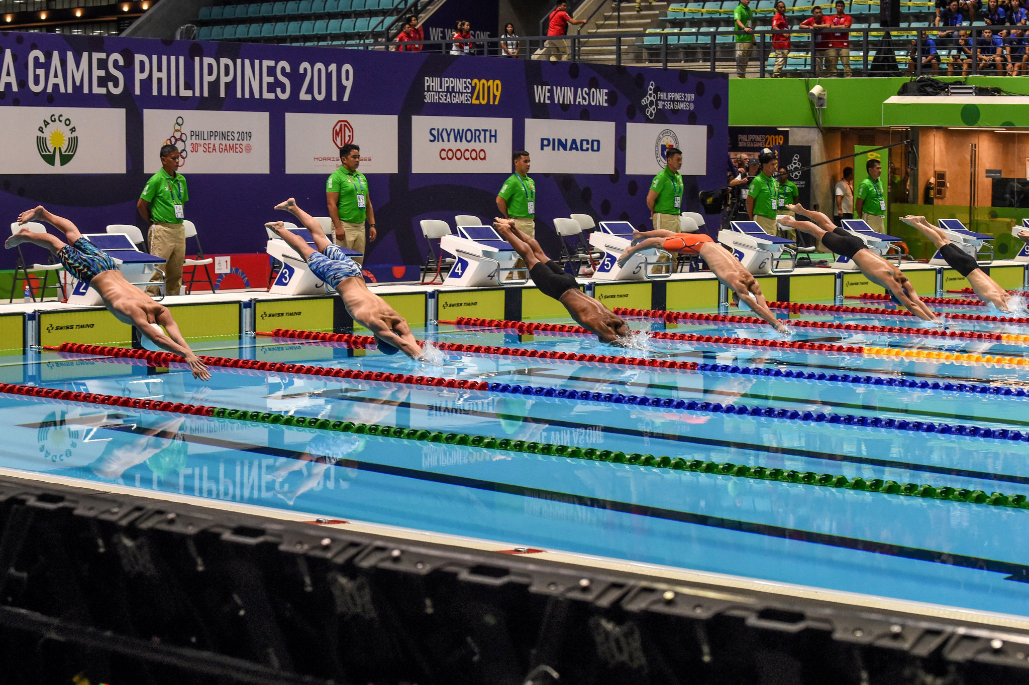 The Aquatics Centre in New Clark City recently staged its first meet for domestic athletes since the Southeast Asian Games in 2019 ©Getty Images