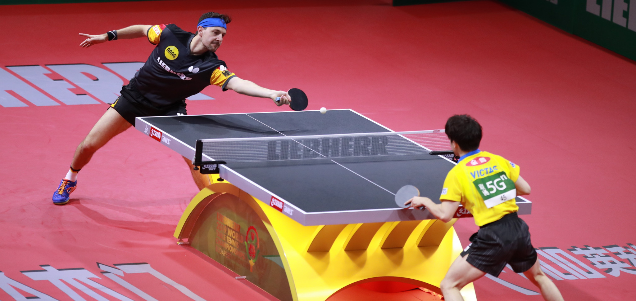 Liebherr has partnered the World Table Tennis Championships since 2003 ©WTT