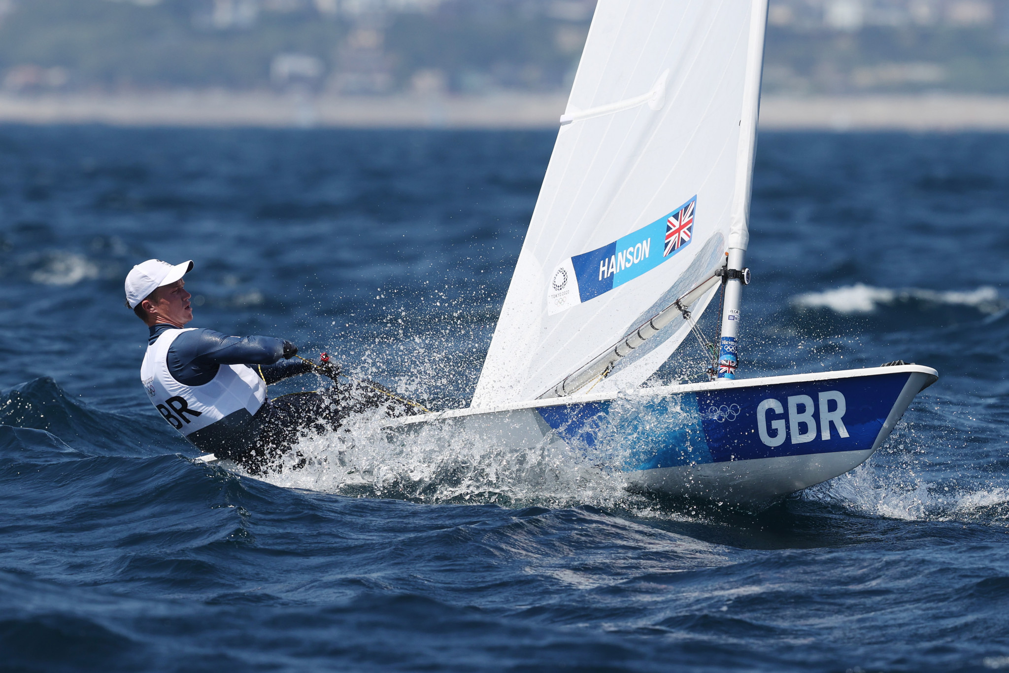 Elliot Hanson fell from first to 17th in the ILCA 7 World Championship ©Getty Images