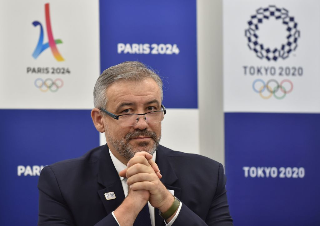 Paris 2024 director general Etienne Thobois is among the officials in Tahiti for the surfing visit ©Getty Images