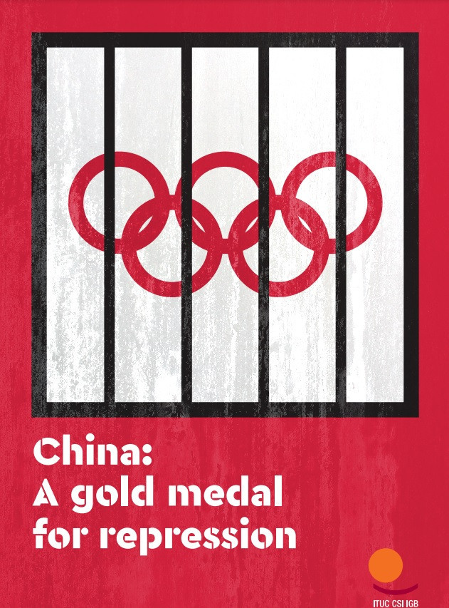 Trade union body claims China deserves "gold medal for repression" amid human rights concerns