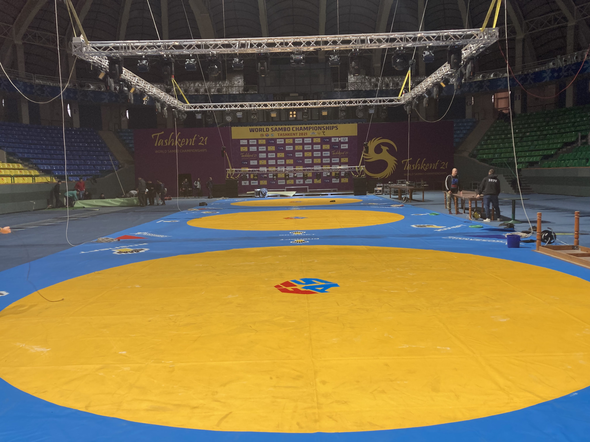 Final preparations are being made prior to the start of the World Sambo Championships ©ITG