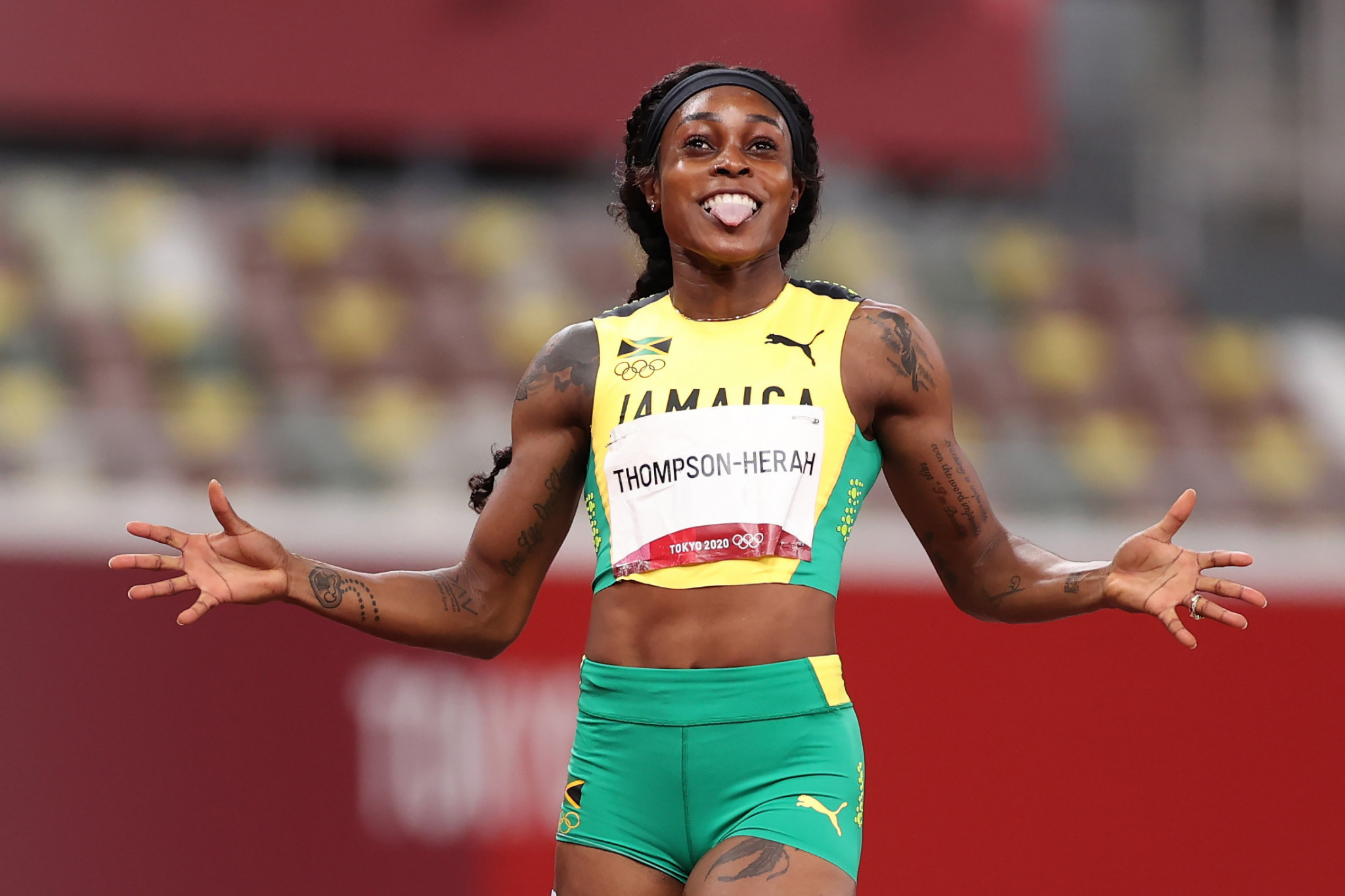 Elaine Thompson-Herah won three Olympic gold medals but was overlooked by ANOC for the best female athlete of the year at Tokyo 2020 ©Getty Images