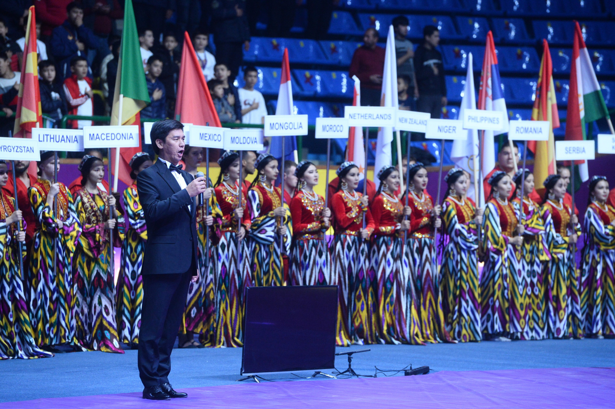 A total of 49 flags were on display of the nations competing in Tashkent ©FIAS