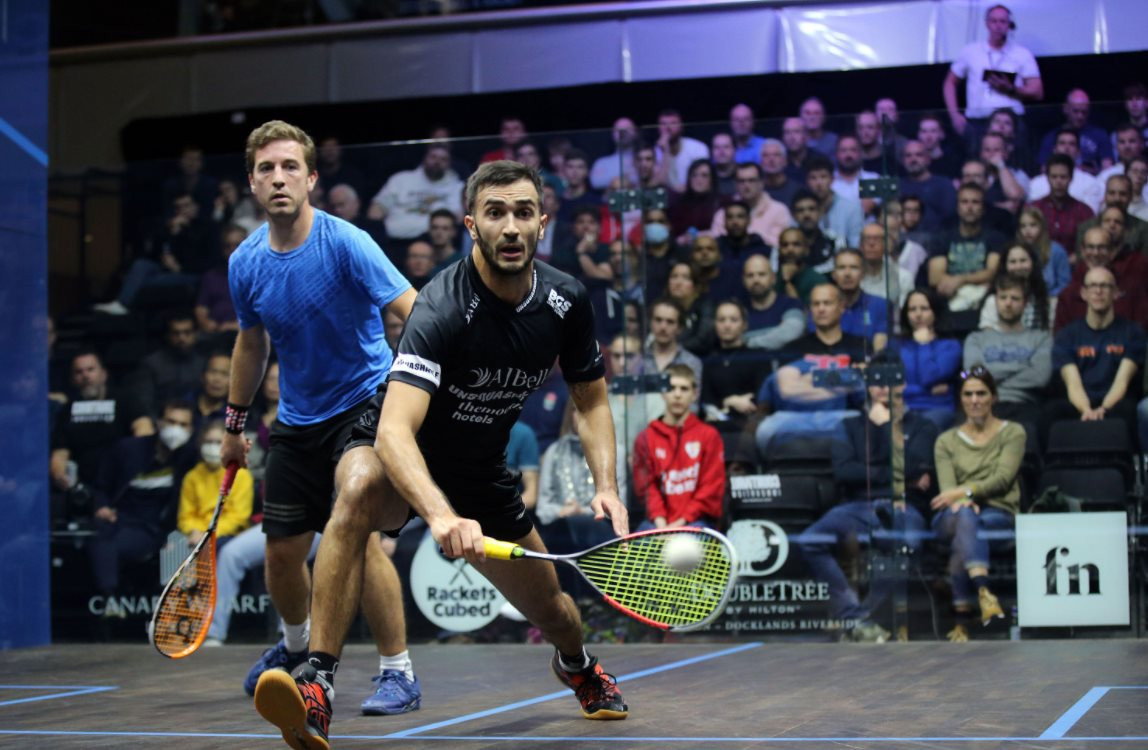Iker Pajares Bernabeu faces Ali Farag in the next round ©Canary Wharf Classic