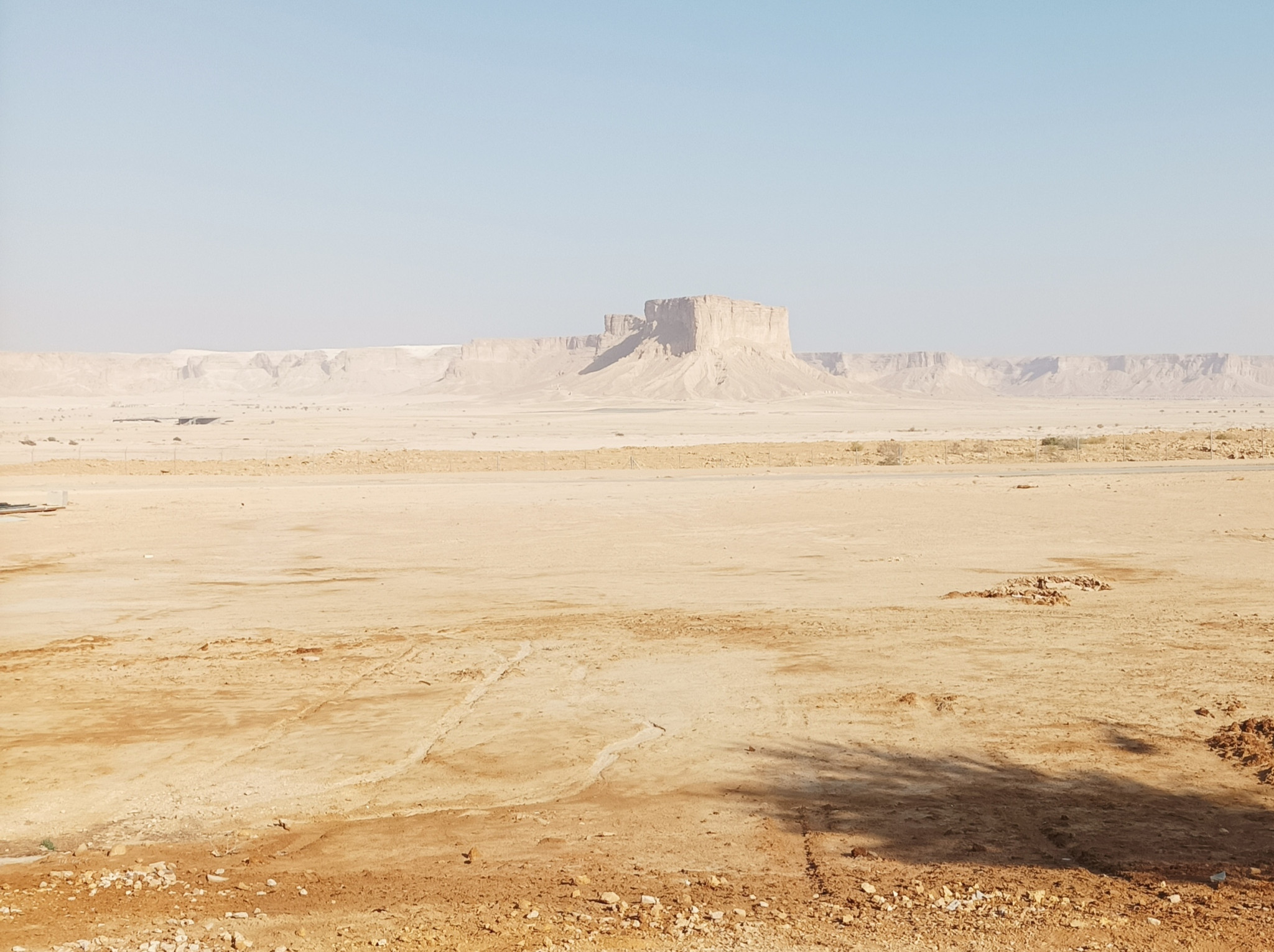 The construction of a stadium at Qiddiya, an area known as 