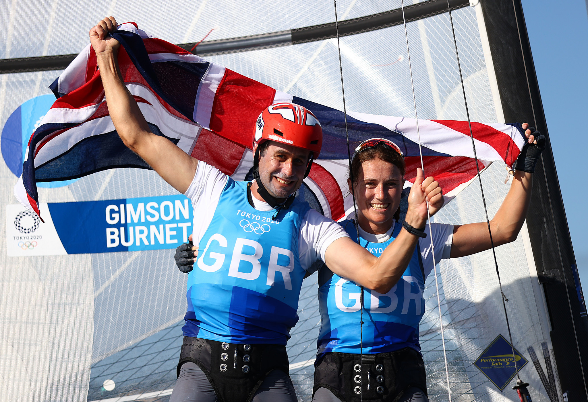 John Gimson and Anna Burnet are due to compete in the Nacra 17 class ©Getty Images