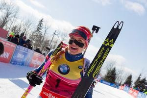 Czech Republic’s Gabriela Soukalová made it two wins in as many days at the IBU World Cup in Presque Isle after claiming victory in the women’s 10 kilometre pursuit ©IBU/Christian Manzoni