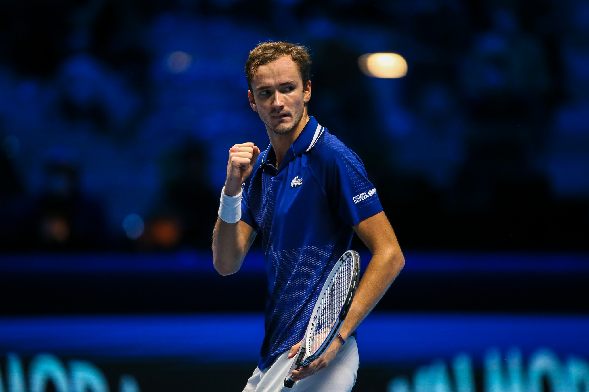 Daniil Medvedev secured victory in a tense contest against Alexander Zverev at the ATP Finals ©Getty Images