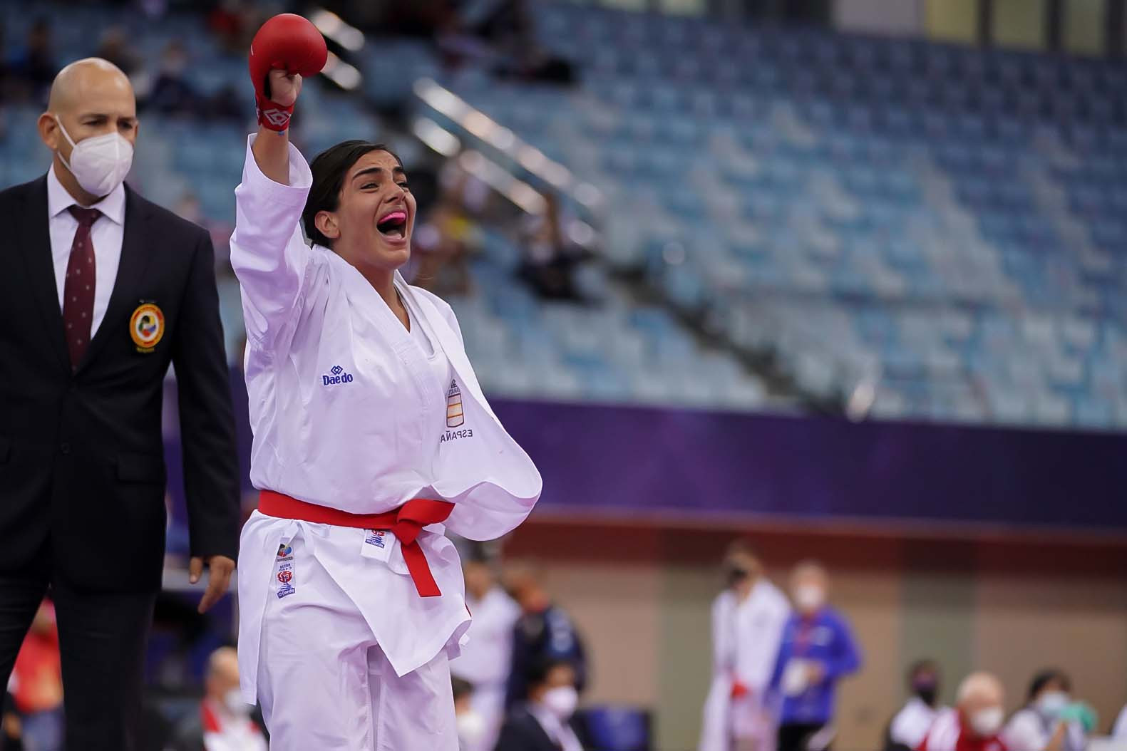Maria Torres Garcia banished her Olympic qualification demons by progressing to the women's over-68kg final ©WKF