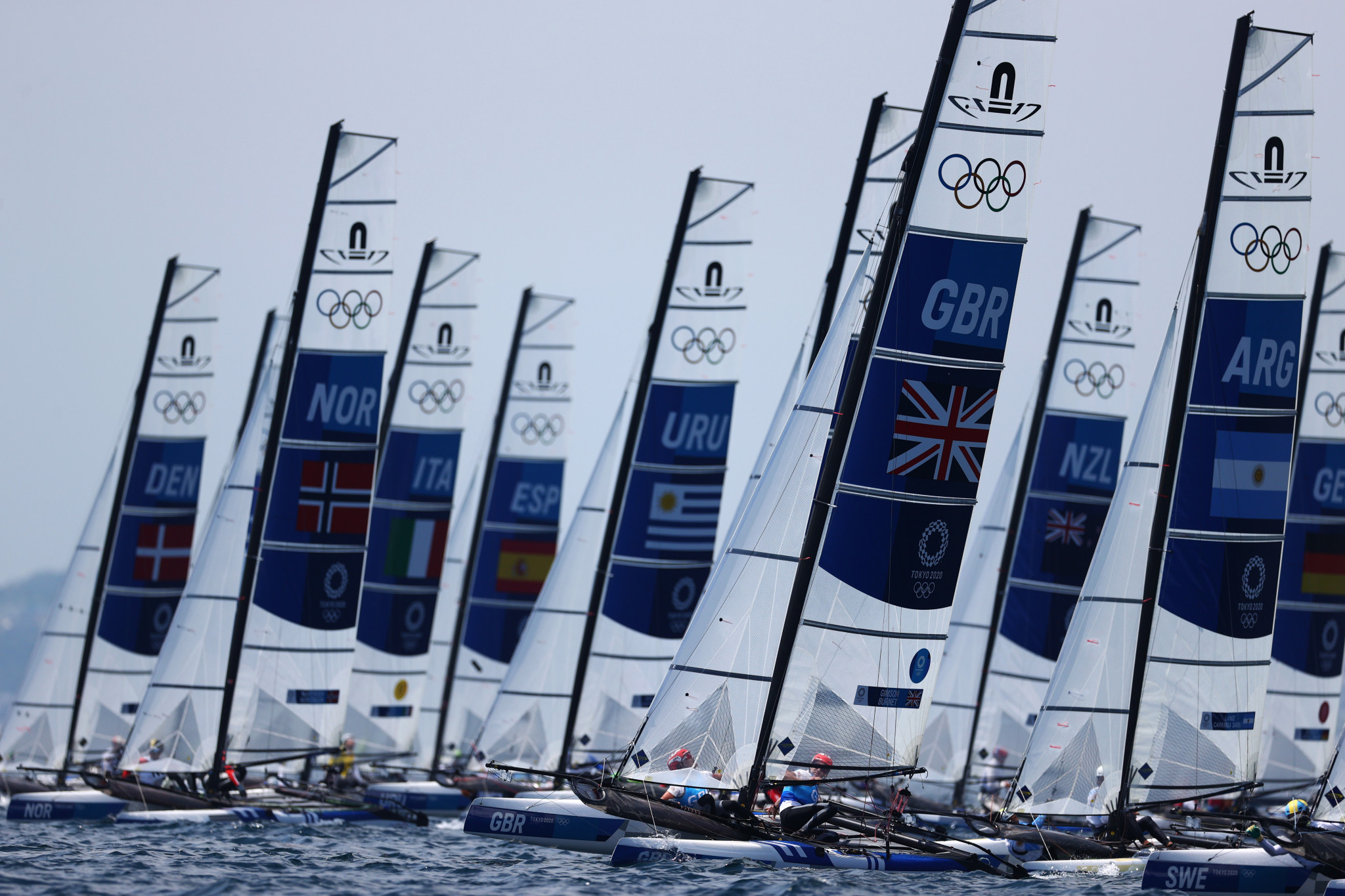 Britain lead the 49er standings at the World Championships ©Getty Images