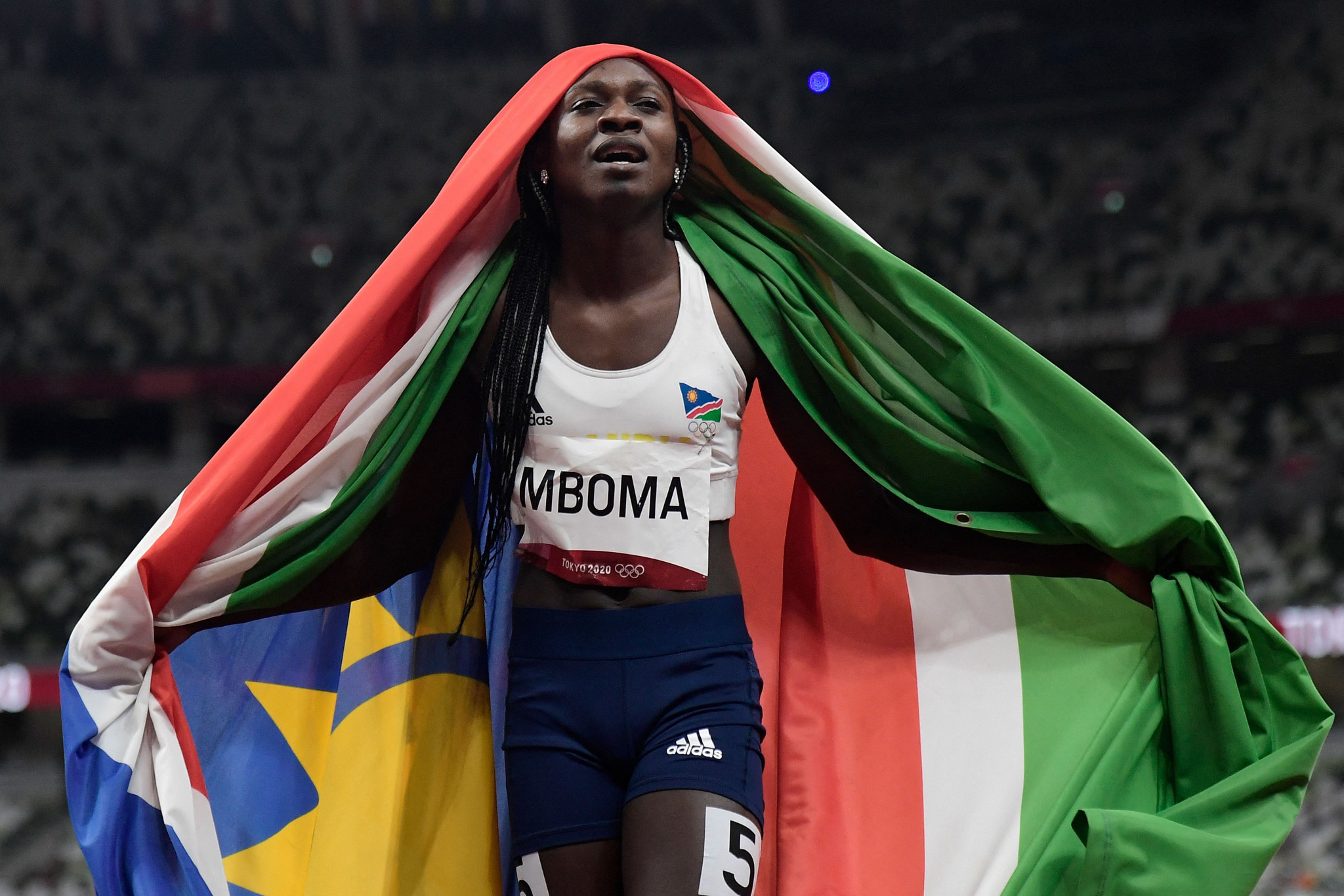 Namibia's DSD athlete Christine Mboma was forced to move from 400m to 200m due to testosterone levels, but still won silver at Tokyo 2020 ©Getty Images
