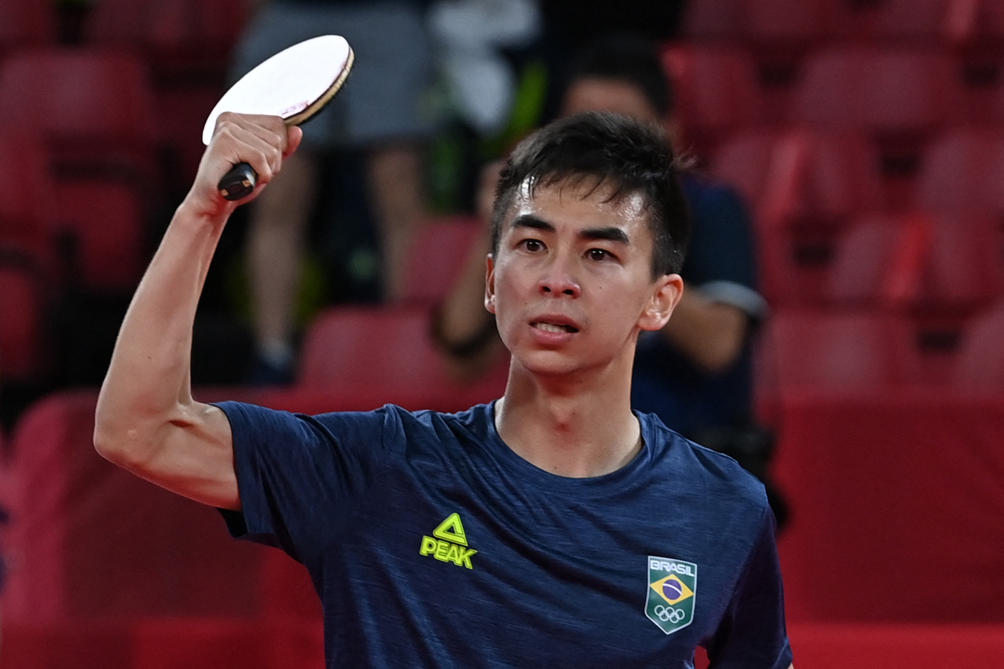 Vitor Ishiy won two matches as Brazil remain undefeated in the ITTF Pan American Championships men's team tournament ©Getty Images