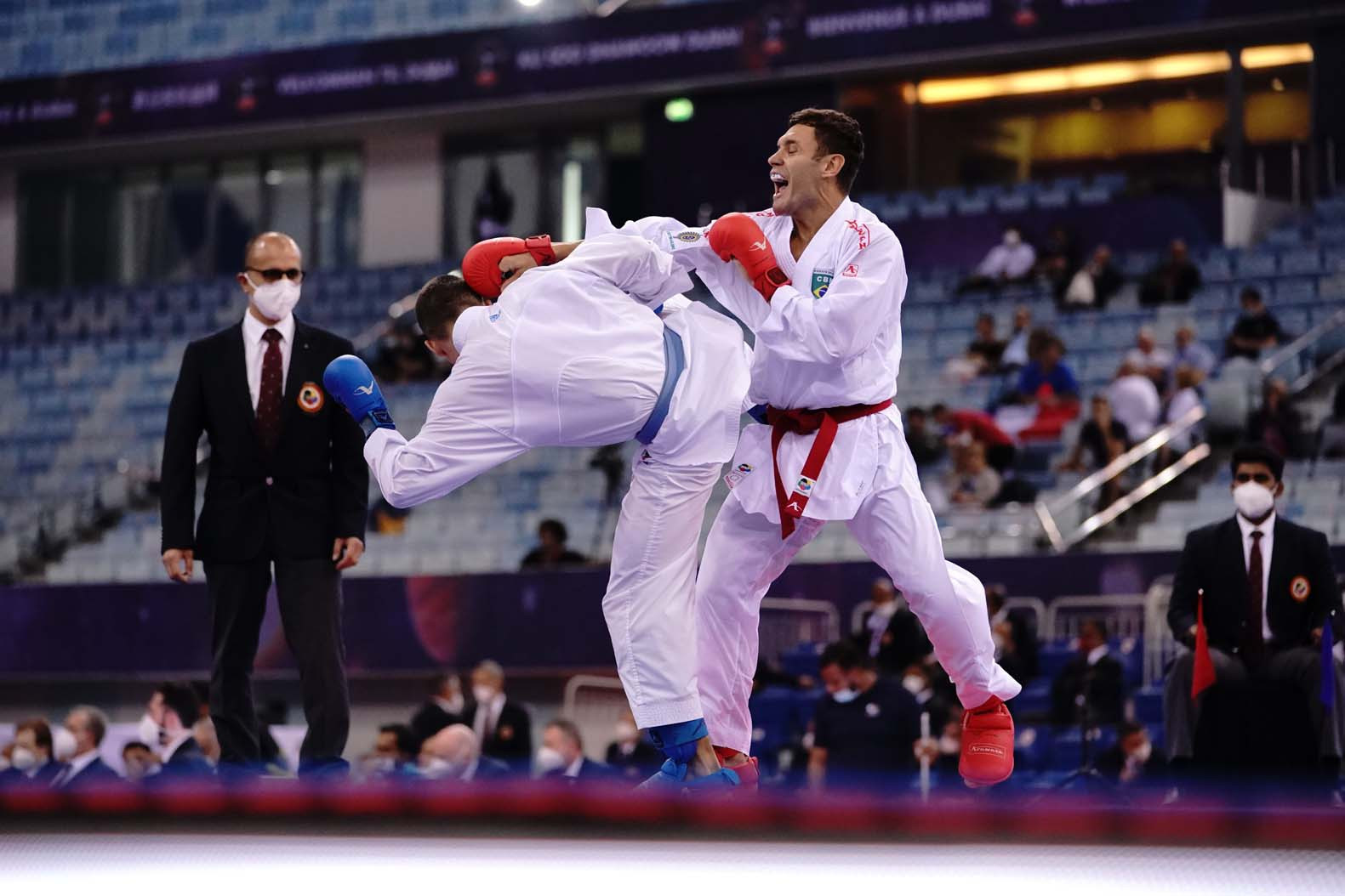 Two-time world champion Douglas Brose, right, will take on Angelo Crescenzo for the under-60kg title ©WKF