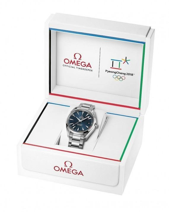 The watch comes presented in an Olympic-themed case