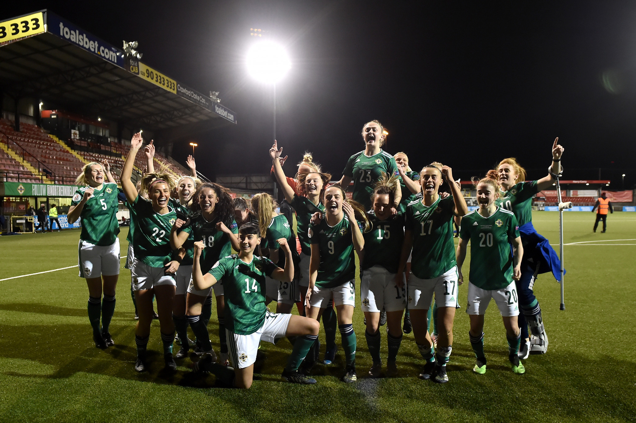Northern Ireland's women's football team qualified for their first major tournament, next year's Euros in England ©Getty Images