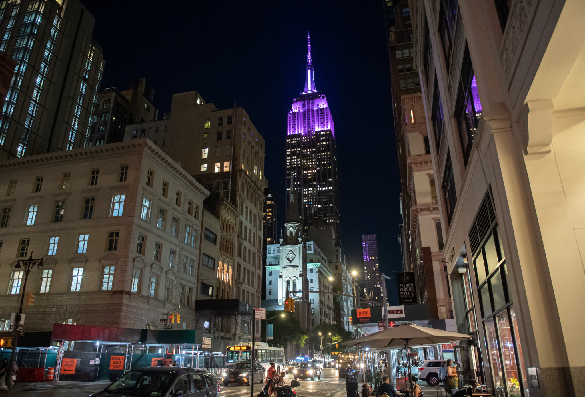 The Empire State Building was lit up in purple as part of the International Paralympic Committee's #WeThe15 campaign, one of the nominees for Institution of the Year ©Getty Images