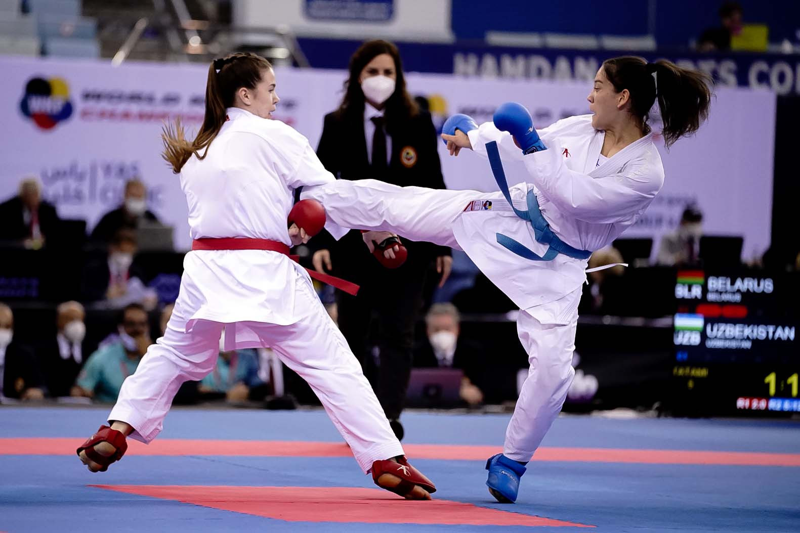 The opening rounds of both men's and women's team events brought the day to a close ©WKF