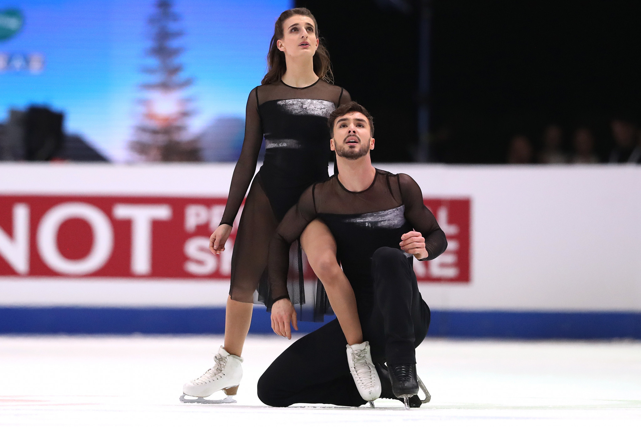 France's Gabriella Papadakis, left, and Guillaume Cizeron, right, are seeking a second victory of the season in the ice dance competition ©Getty Images