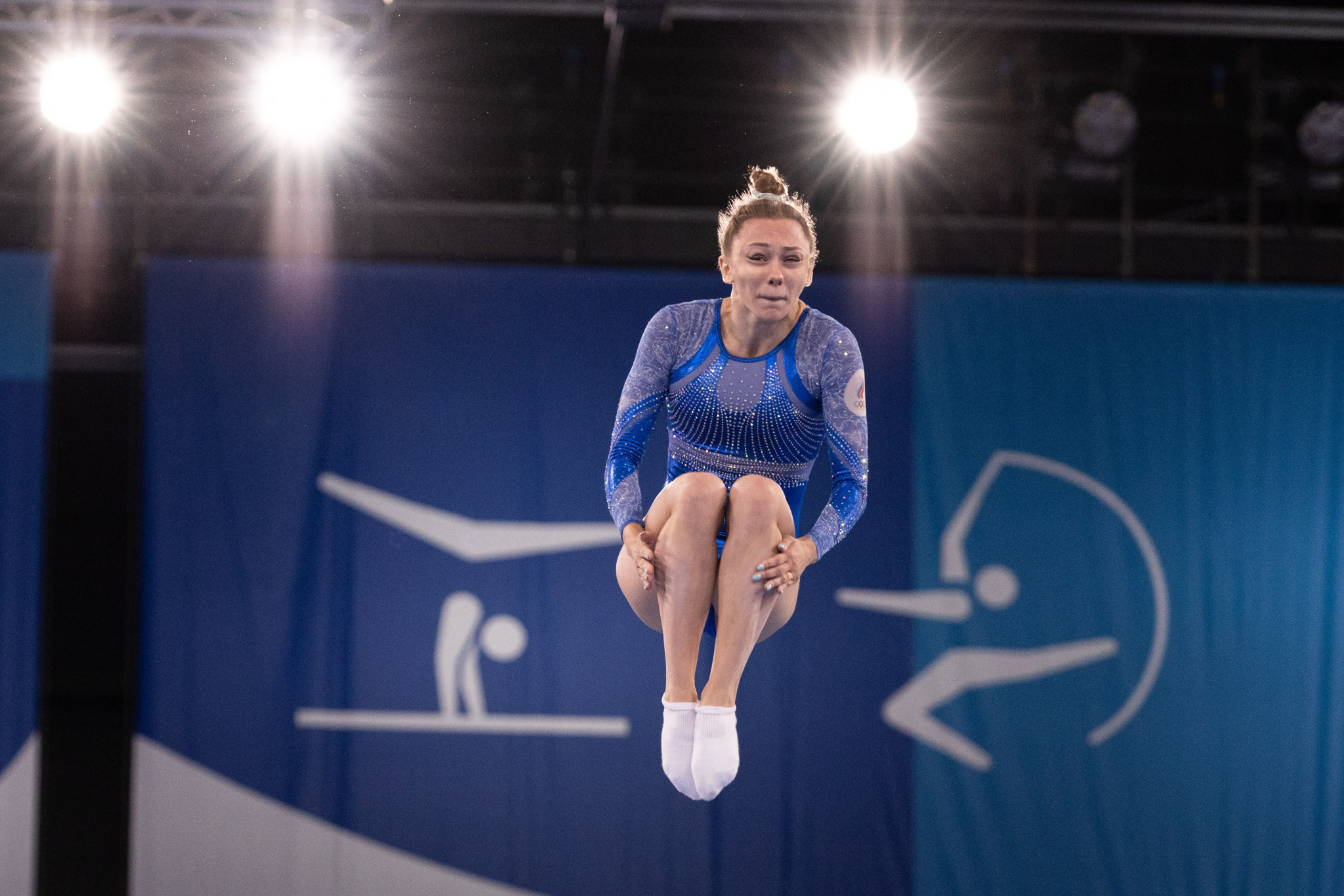 Iana Lebedeva of the Russian Gymnastics Federation led the way in the women's individual event with 104.785 ©Getty Images