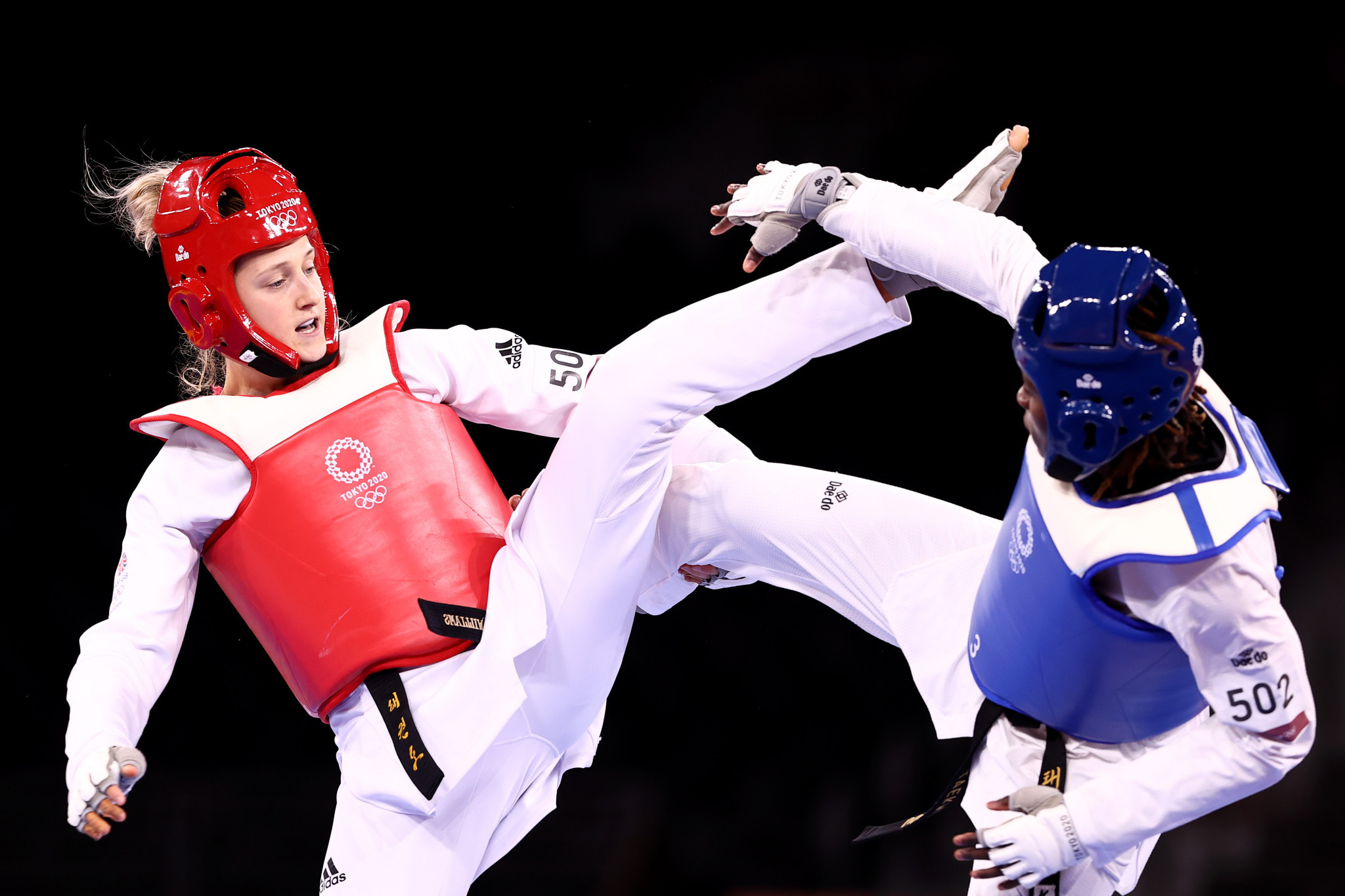 Britain's Lauren Williams, left, is among the Olympic medallists taking part in the first World Taekwondo Women’s Open Championships in Riyadh ©Getty Images