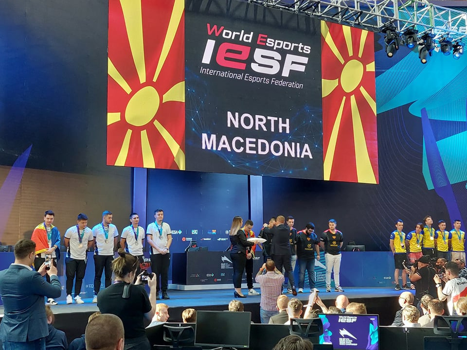 North Macedonia collected their gold medals for winning the CS:GO event ©ITG