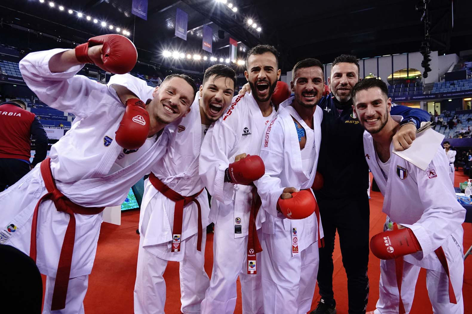 Serbia's opponents in the men's team final will be Italy ©WKF