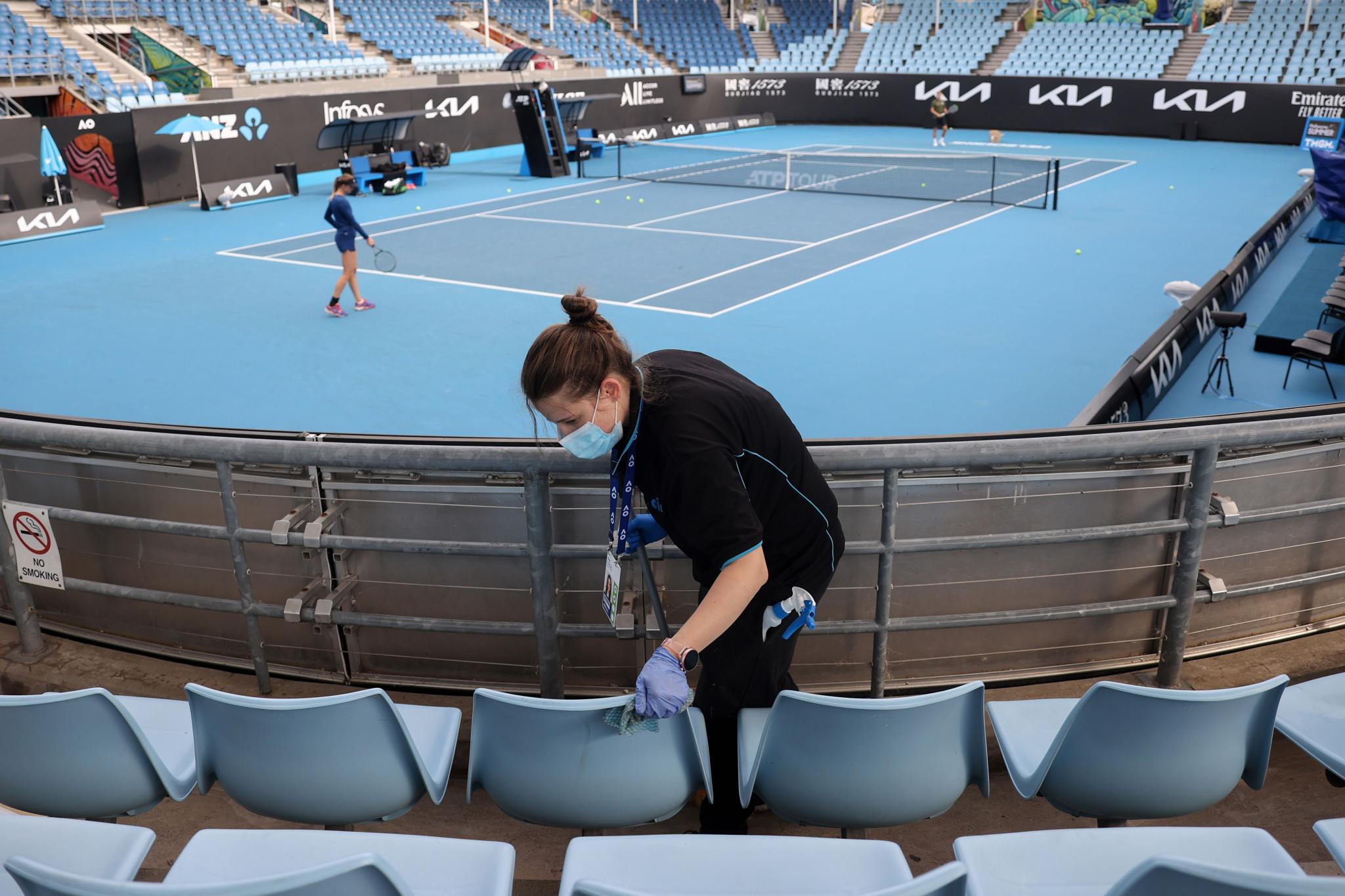 This year's Australian Open in Melbourne was affected by measures to fight COVID-19, including crowds being restricted ©Getty Images