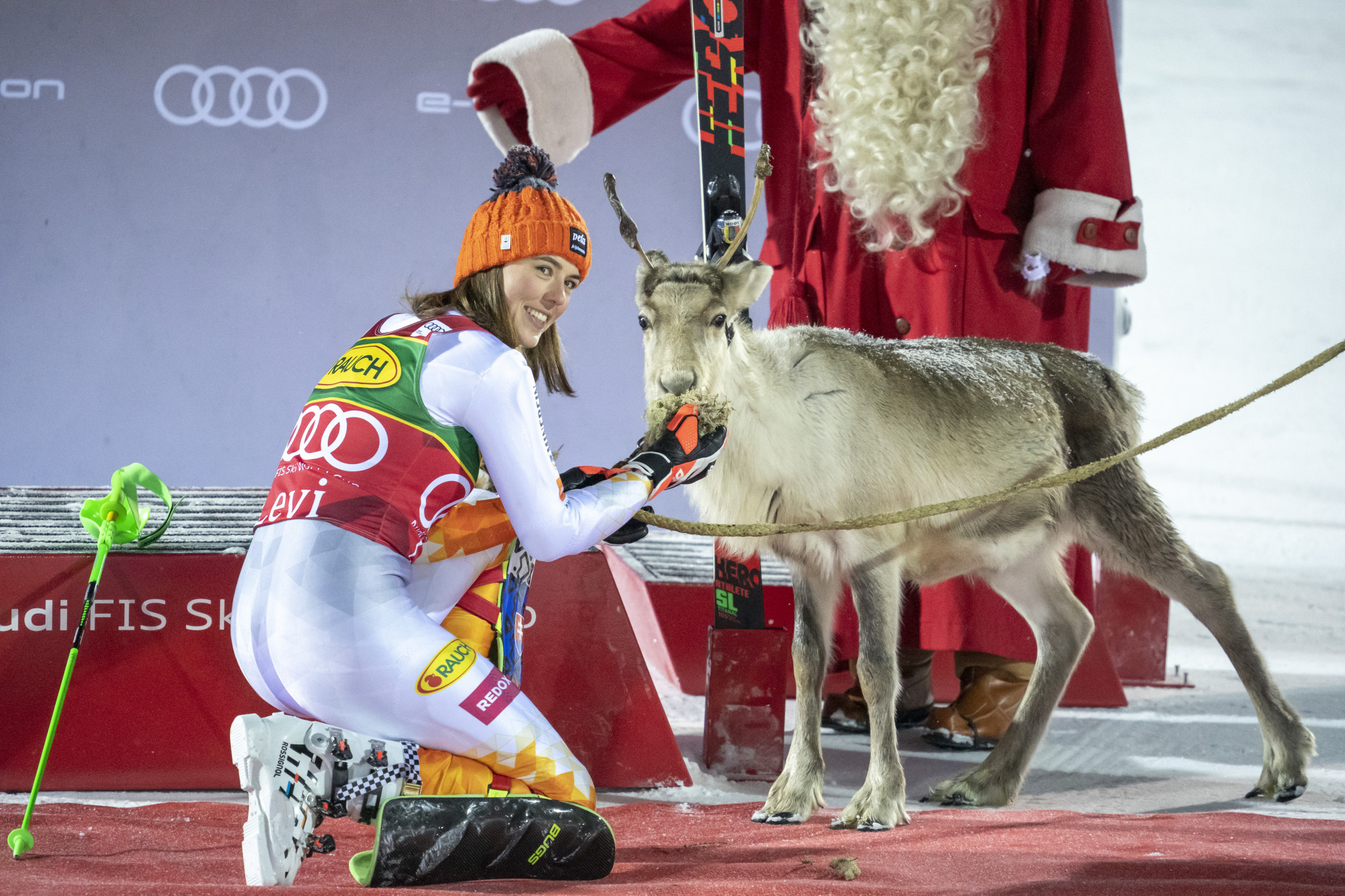 Petra Vlhová vowed to name the reindeer after her boyfriend ©Getty Images