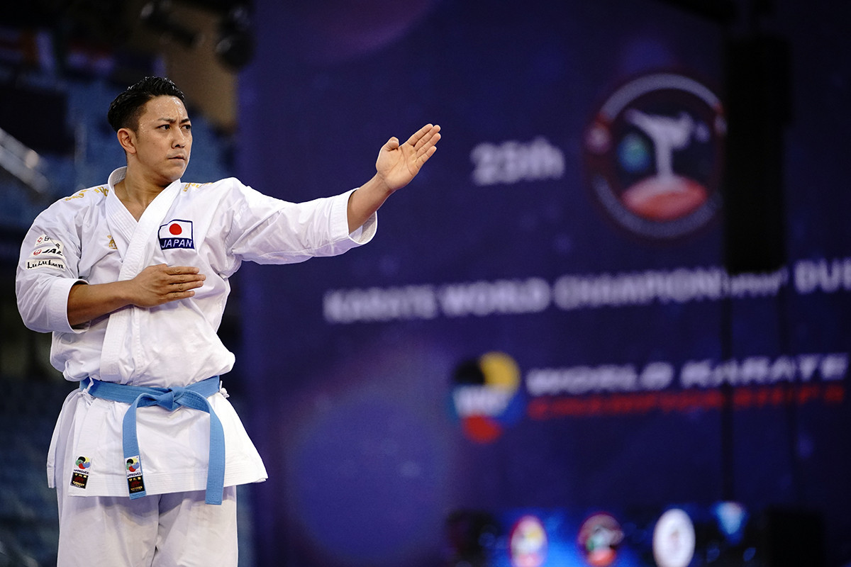 Olympic gold medallist Ryo Kiyuna became the first male kata karateka to win four world titles ©WKF