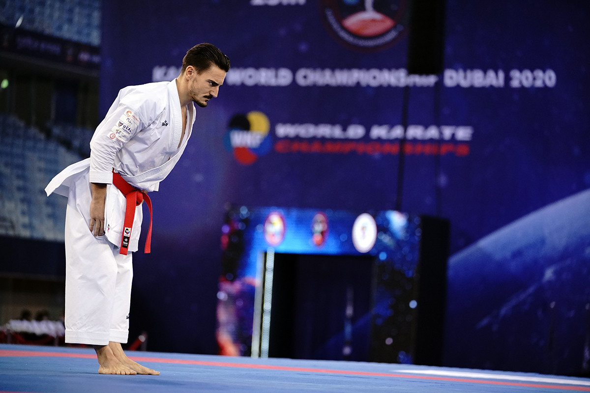 The Japanese star beat Damian Quintero of Spain in a repeat of the Tokyo 2020 final ©WKF