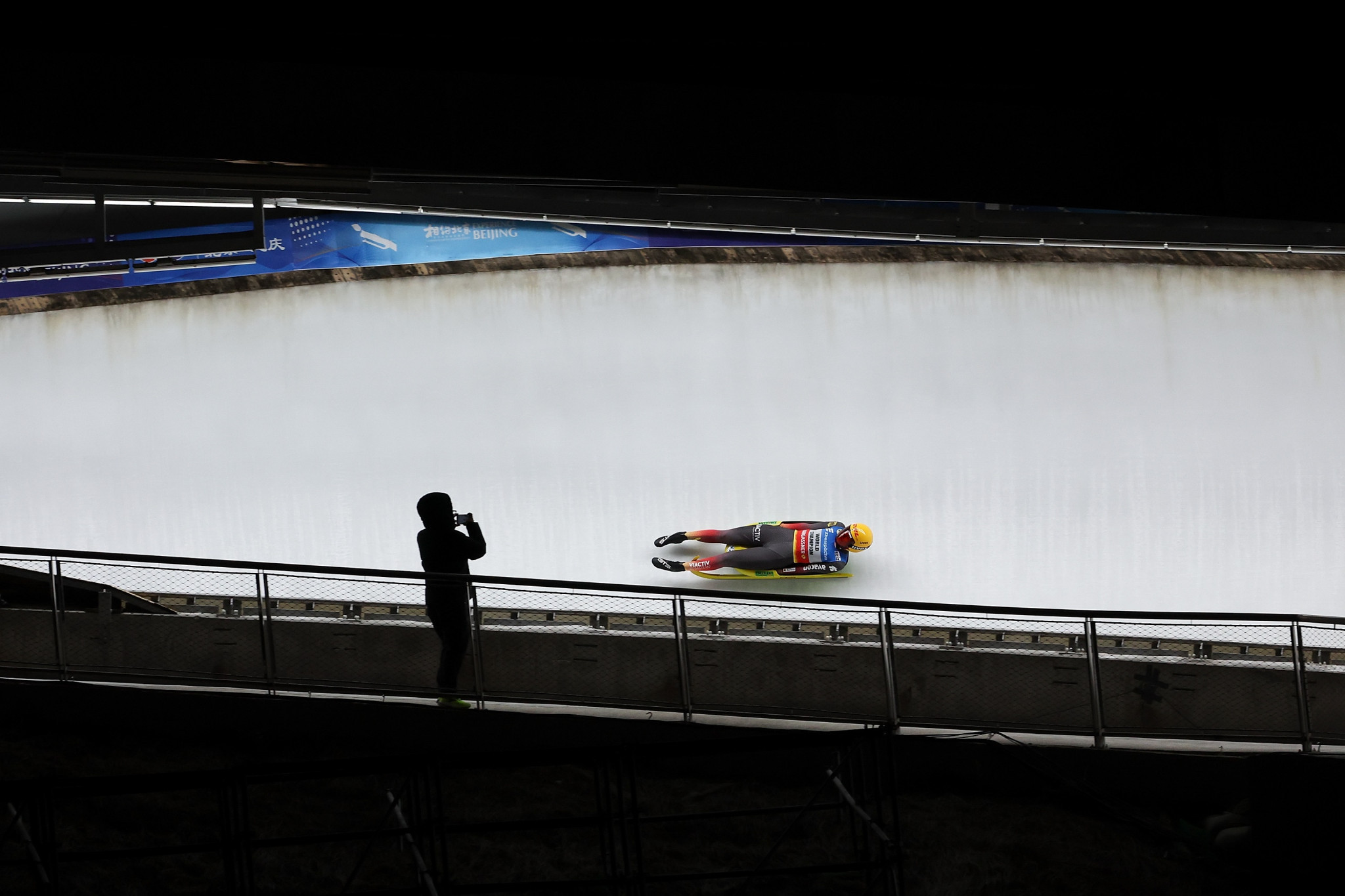 World champion Julia Taubitz tested the track that will be used at the Beijing 2022 Winter Olympics ©Getty Images