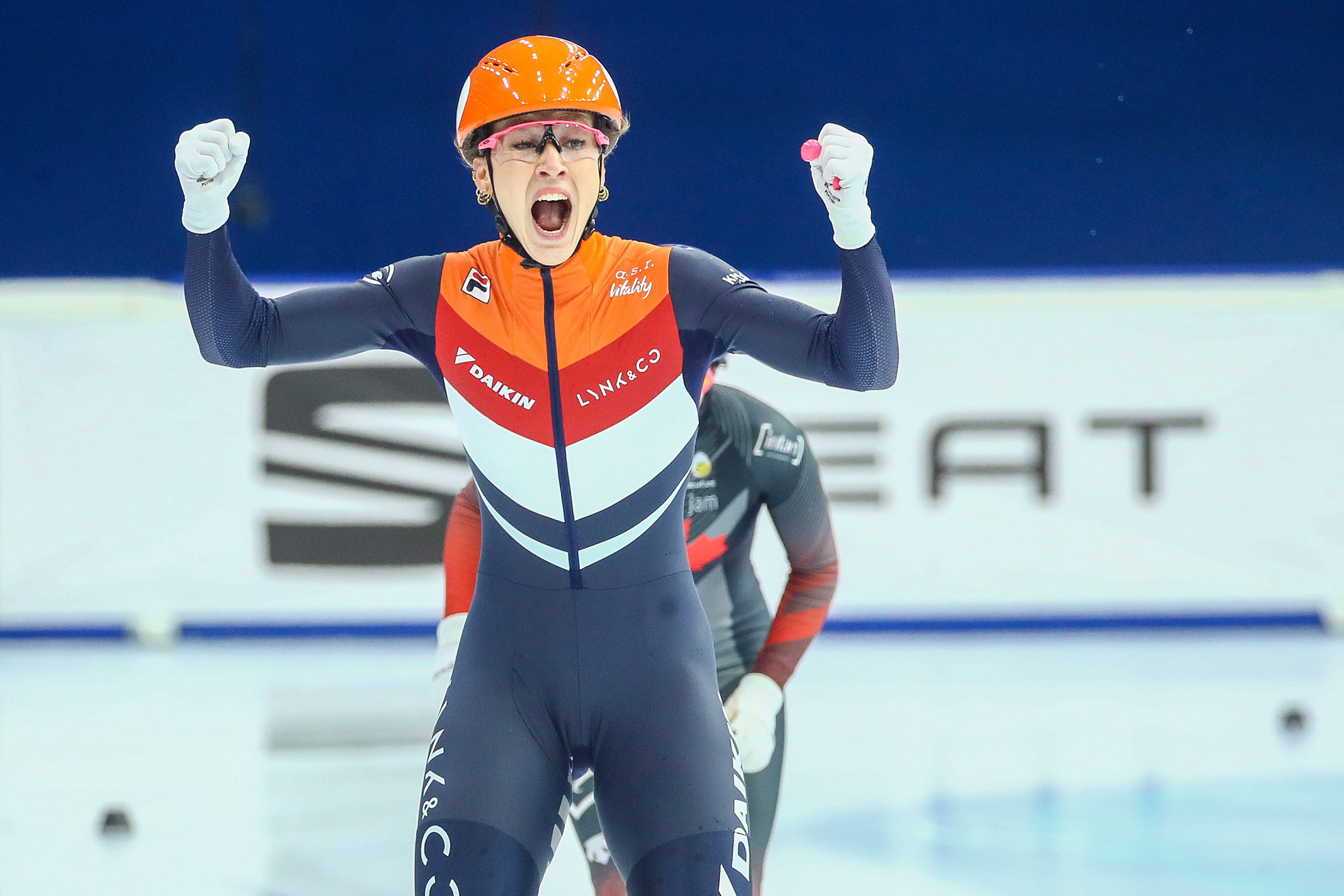 The Netherlands' Suzanne Schulting triumphed in the women's 500m, 1,000m and 1,500m individual events in Debrecen ©Getty Images