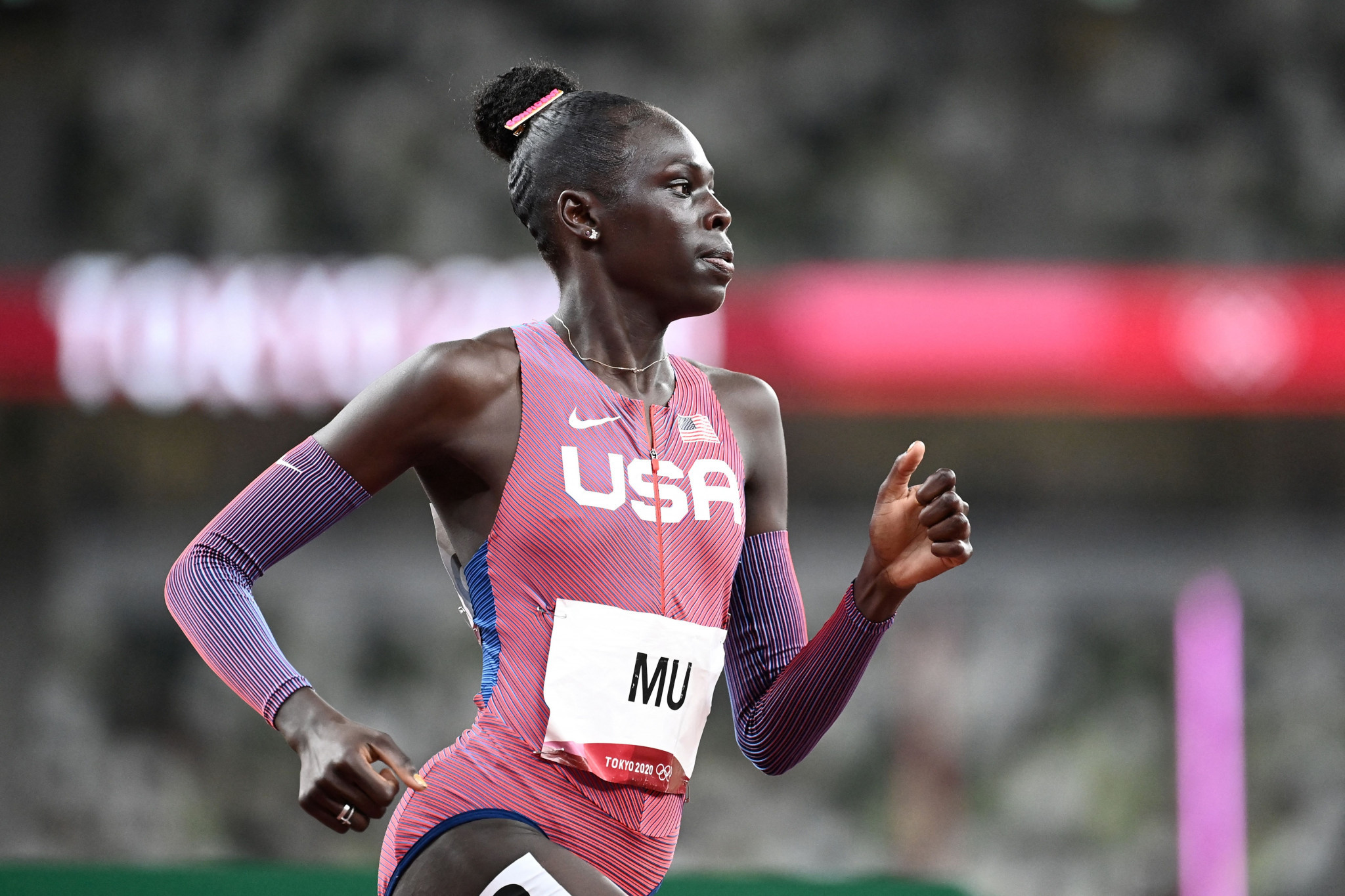 The United States' 800m and 4x400m gold medallist Athing Mu was among the five athletes who failed to reach the Female World Athlete of the Year final five ©Getty Images
