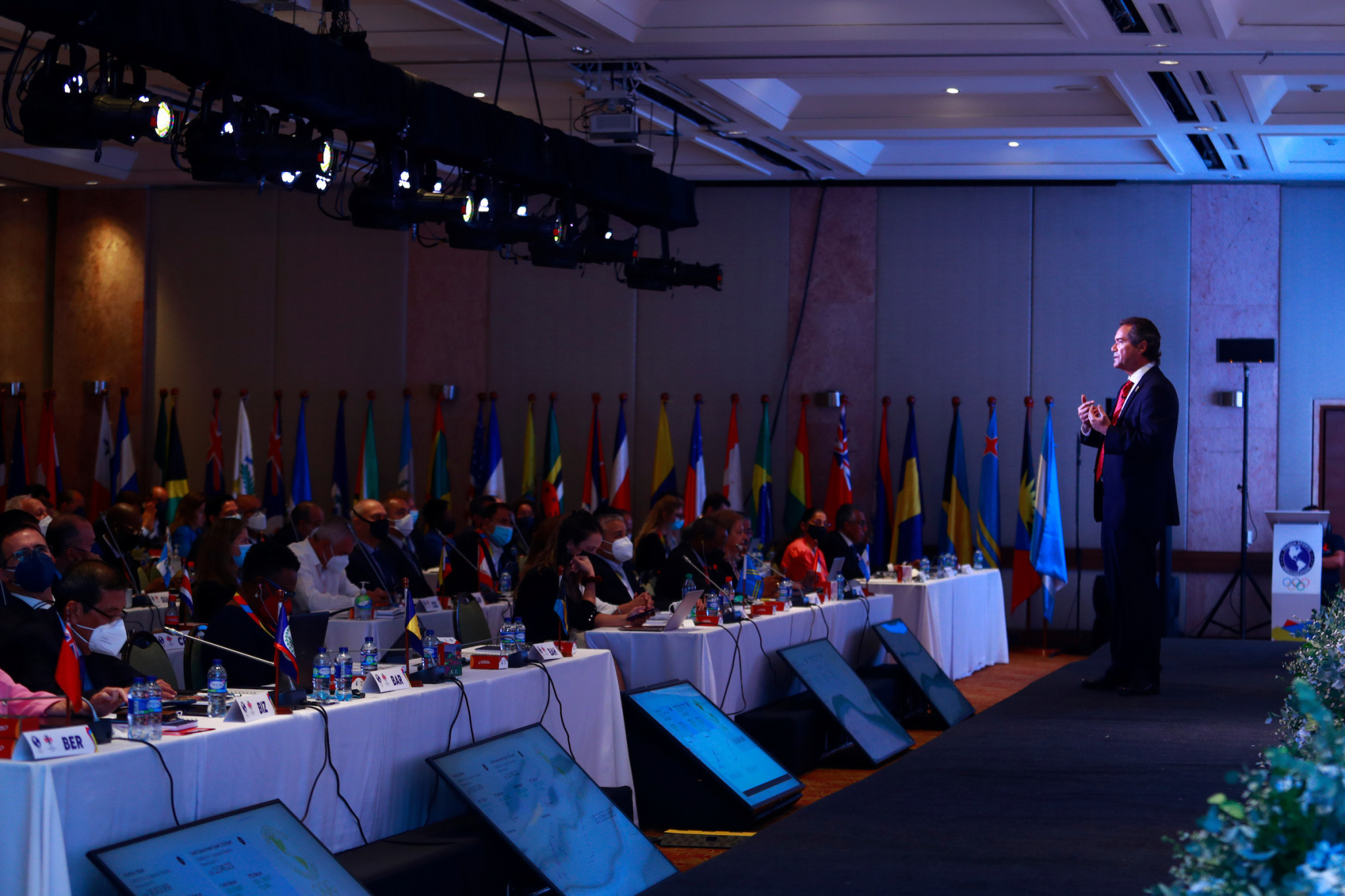 Neven Ilic addressed delegates at the Panam Sports General Assembly in Cali ©Agencia.XpressMedia