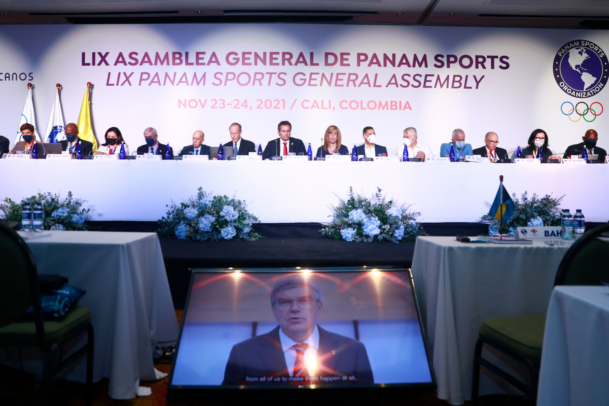 International Olympic Committee President Thomas Bach spoke to the General Assembly via a pre-recorded message ©Agencia.XpressMedia