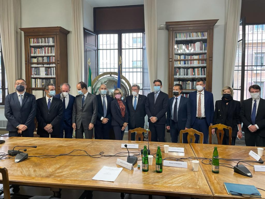 Delegates met to formalise the new infrastructure company for Milan Cortina 2026 ©MIT