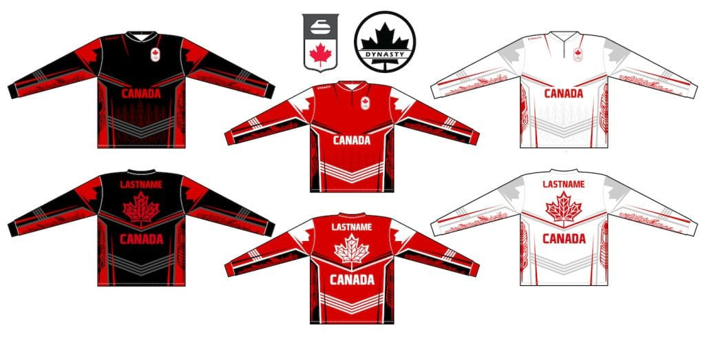 Canada's curling uniforms for 2022 ©Curling Canada