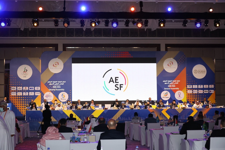 The AESF presented the Road to Asian Games 2022 at the OCA General Assembly, with the hope of encouraging NOCs to prepare for esports' debut at the Hangzhou 2022 Asian Games ©OCA