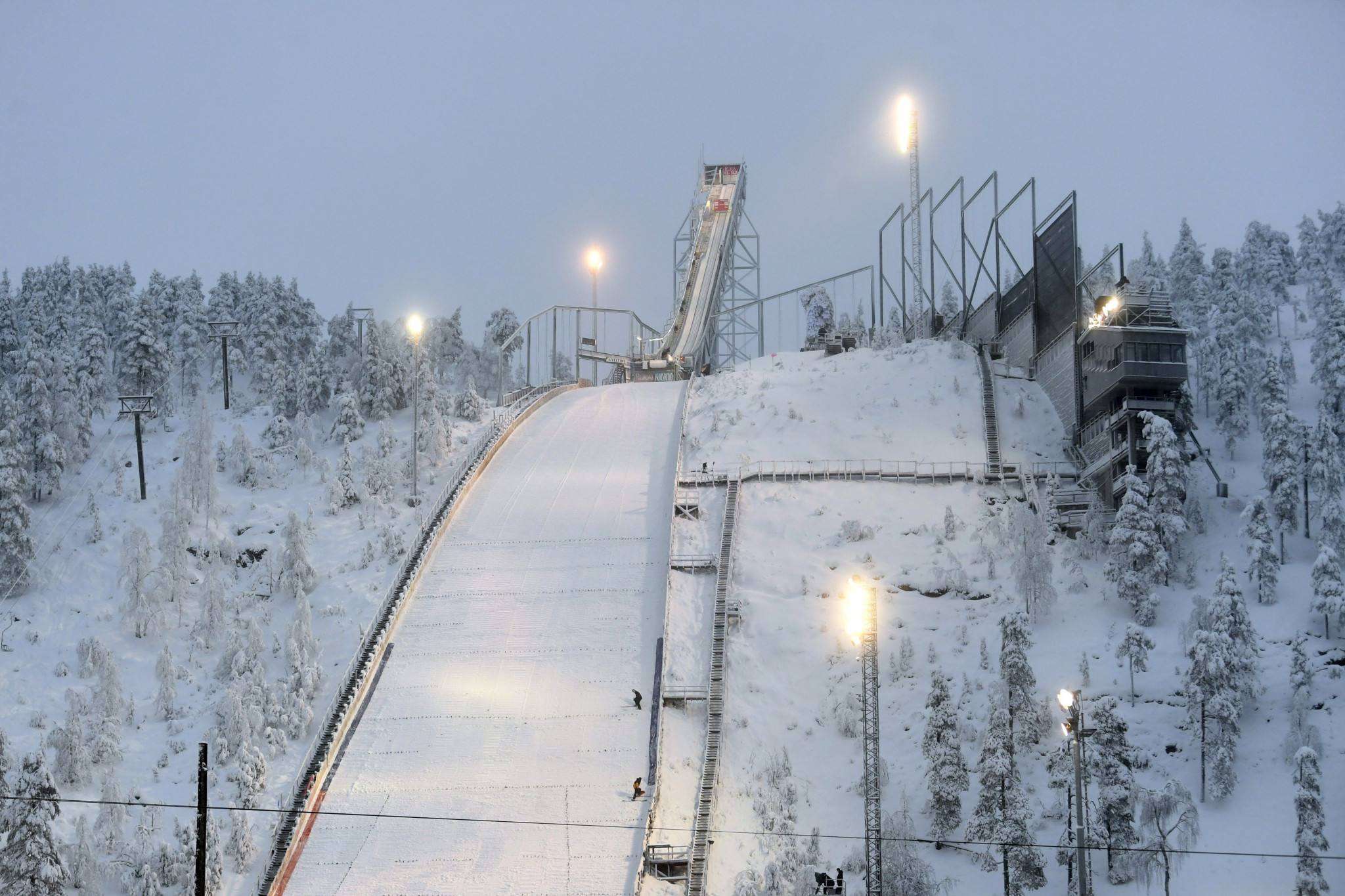 Both FIS Ski Jumping World Cup competitions in Ruka will be held under floodlights in the Finnish resort ©Getty Images
