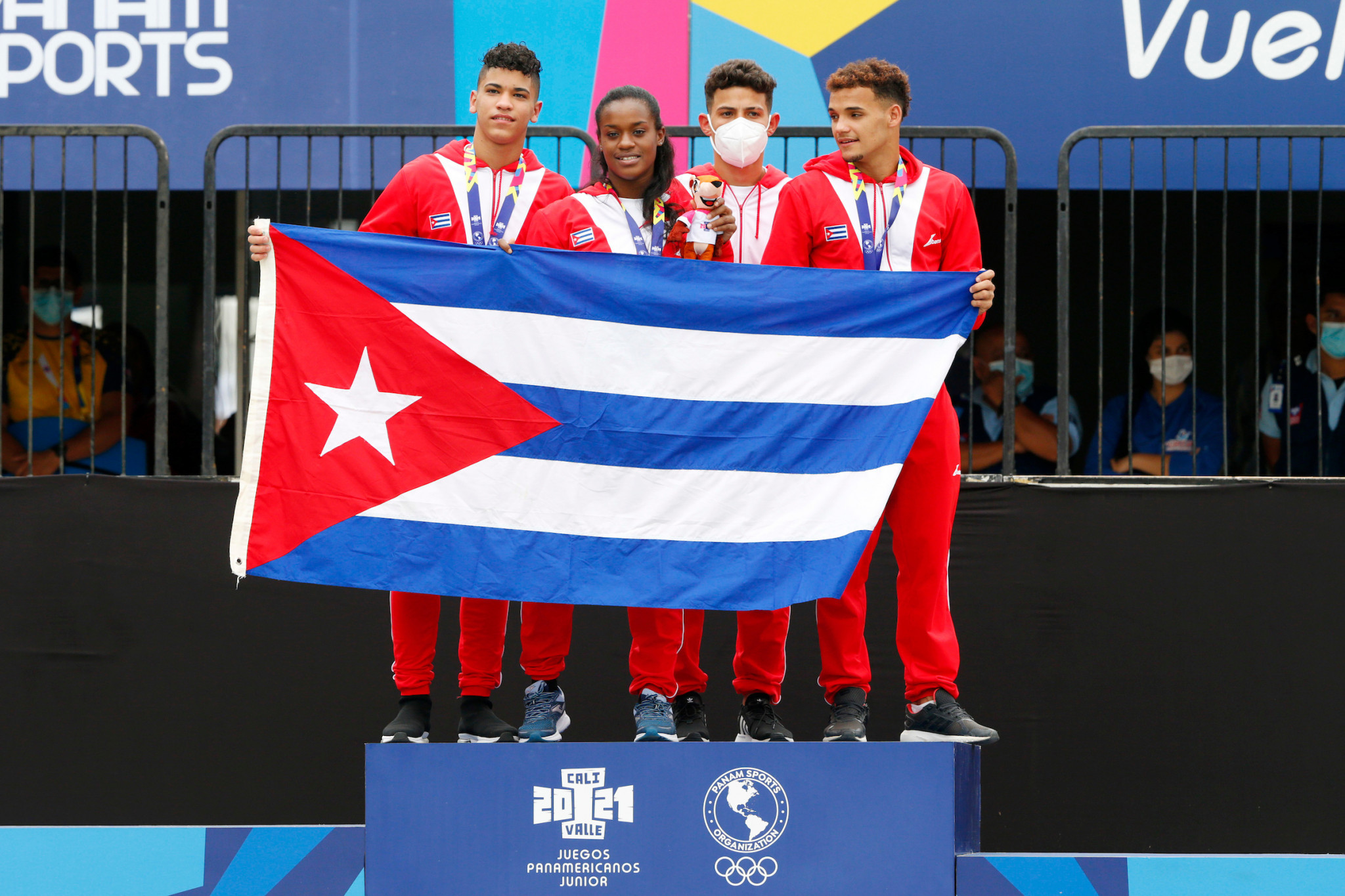 Cuba won the first gold medal of the Junior Pan American Games in the mixed team diving event ©Agencia.XpressMedia Alex Reyes