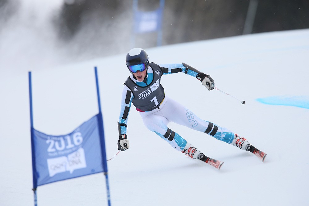 American River Radamus claimed the Winter Youth Olympic Games super-G title ©YIS/IOC