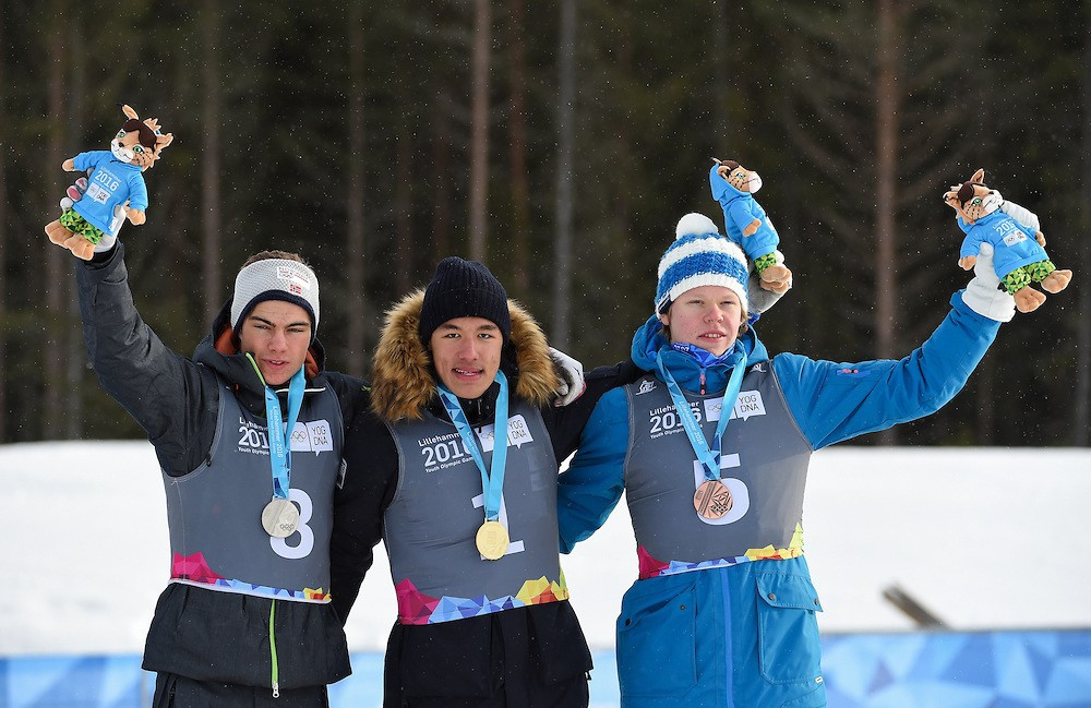 South Korea's Magnus Kim reigned supreme in the men's cross-country cross free race ©YIS/IOC