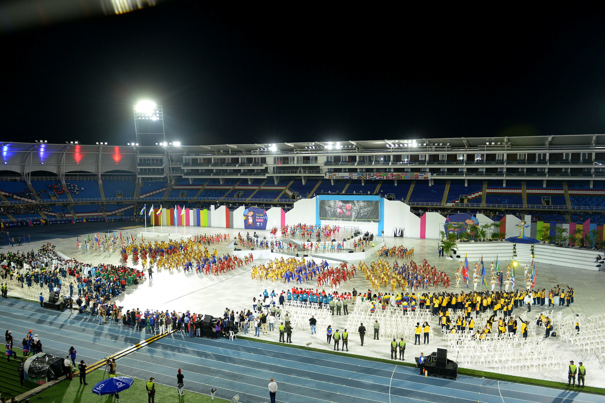 The inaugural Junior Pan American Games Opening Ceremony took place in Cali's Pascual Guerrero Olympic Stadium in Colombia ©Agencia.XpressMedia
